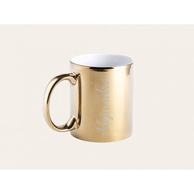 Taza metalizada dorada... 2