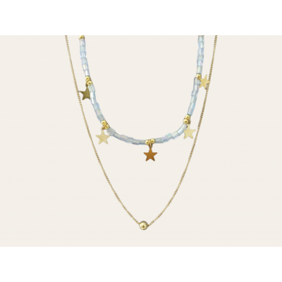 Pulsera doble con estrellas