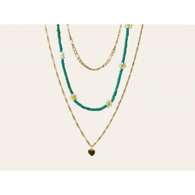 Collar triple cuentas...