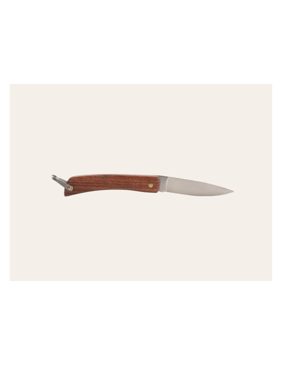 Navaja Linea Campa??a Folding Knife - Natural Olive Wood Handle With Chrome Bolsters