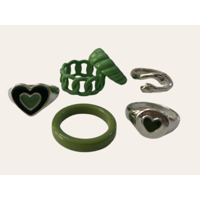Juego anillos verde 2