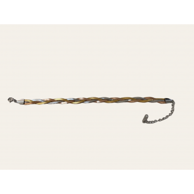 Pulsera trenzada de tres tonos 2