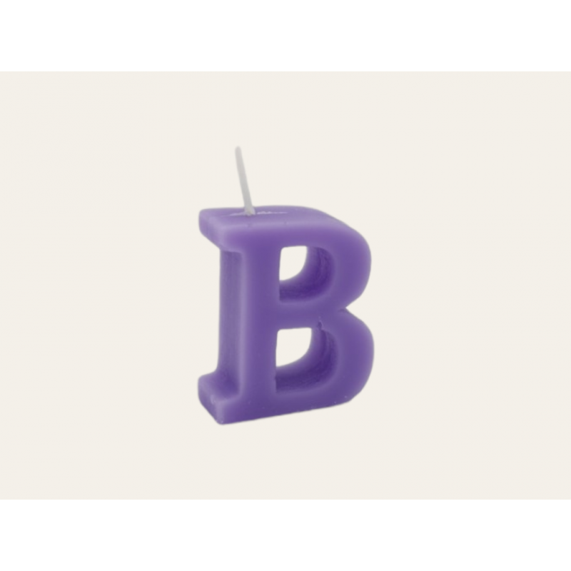 Vela aroma letra b