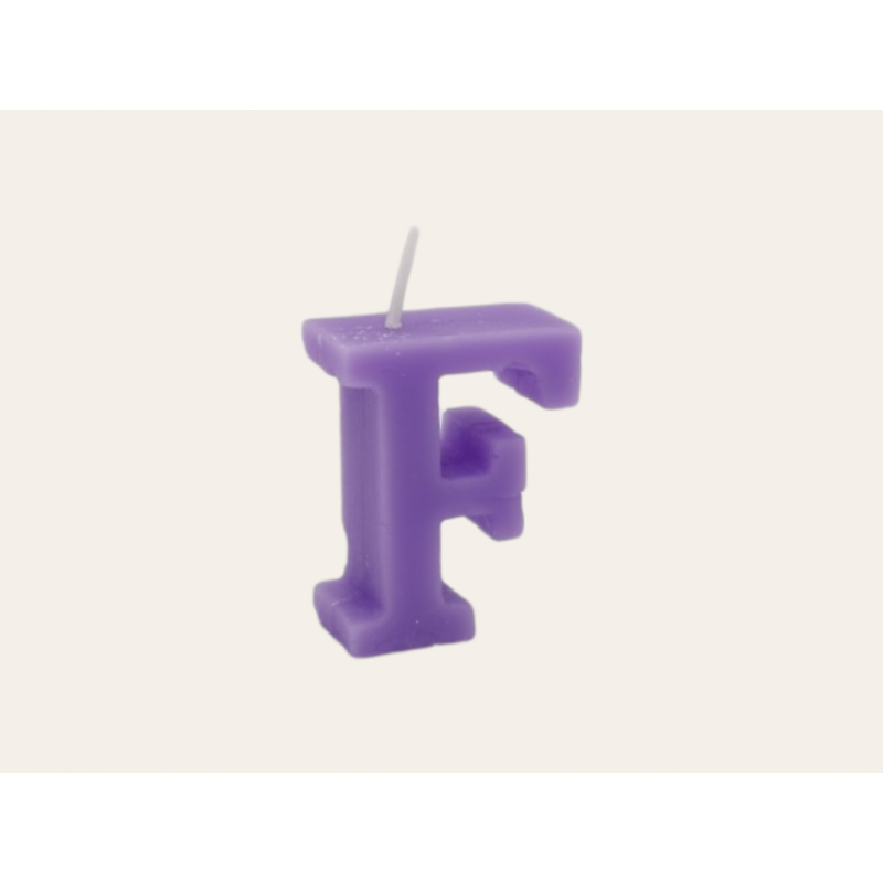 Vela aroma letra f