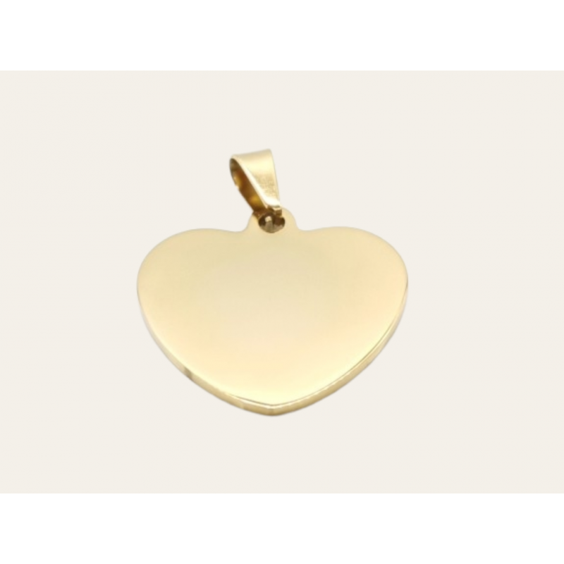 Placa personalizable - Placa corazón oro