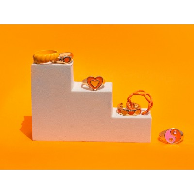 Juego anillos naranja