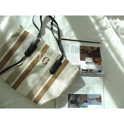 Bolso de asa de hombro a rayas 2