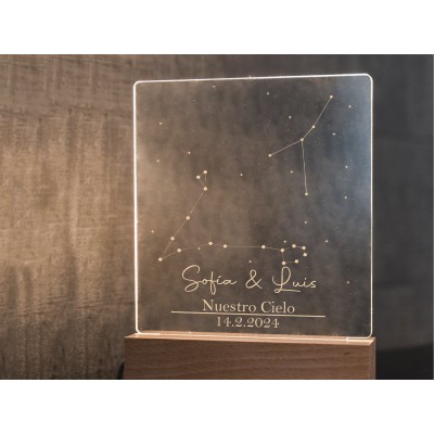 Lámpara personalizada especial para San Valentín
