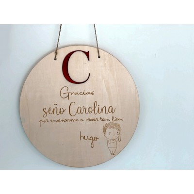 Círculo de madera con...
