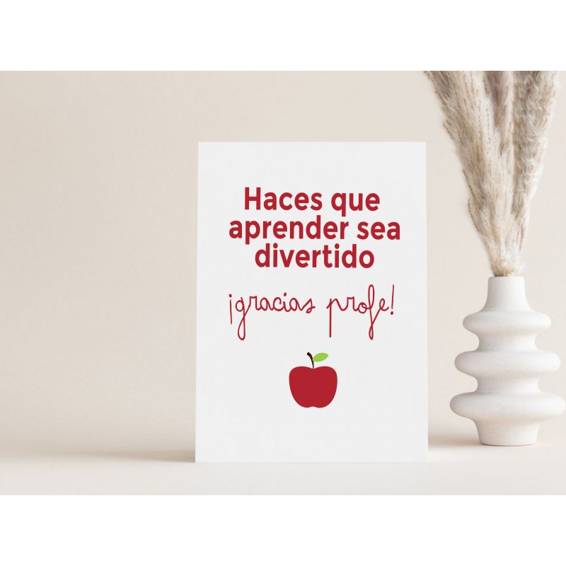 Tarjeta felicitación-Tarjeta profe