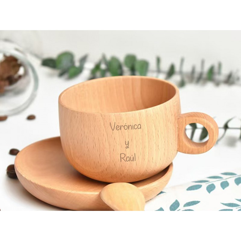 Taza madera personalizable