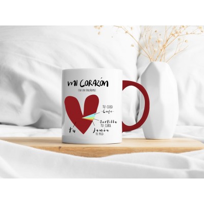 Taza asa rojo para parejas