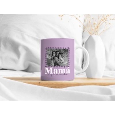 Taza rosa para el día de la...
