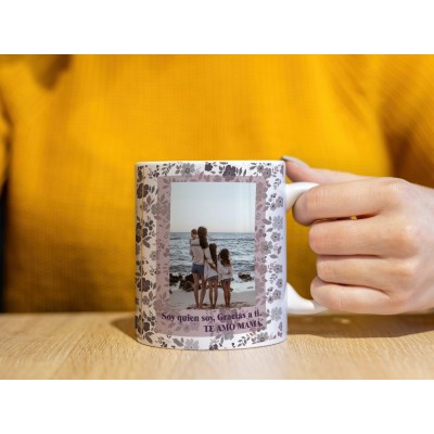 Taza flores día de la madre