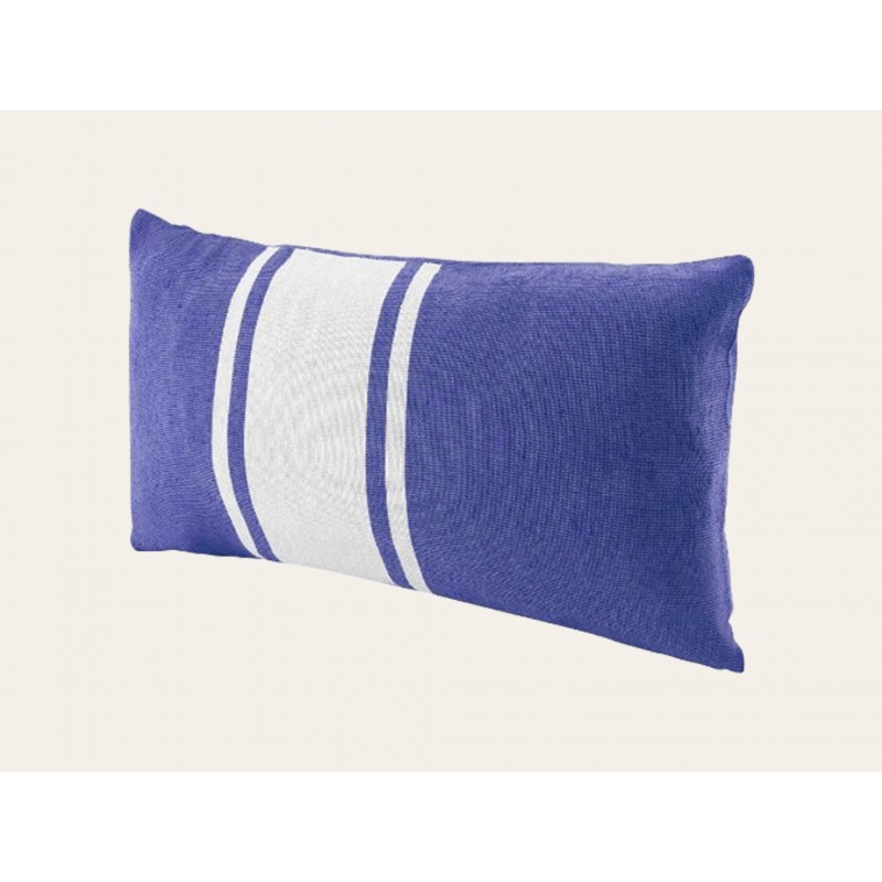 COJÍN CON RELLENO  HINCHABLE AZUL