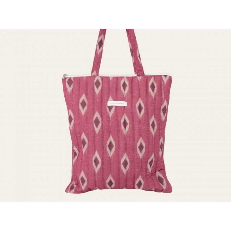 Bolsa algodón étnica rosa