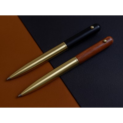 Bolígrafo efecto madera negra