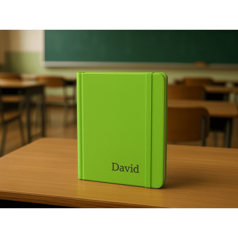 Bloc de notas verde para personalizar