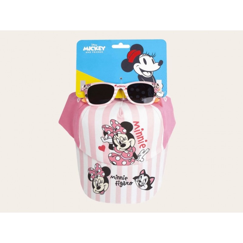 Set gorra y gafas Minnie de color rosa