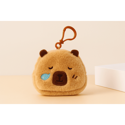 Monederos suaves con carita de capibara