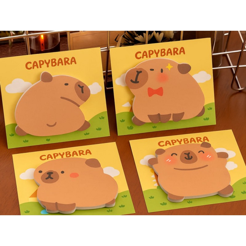 Notas adhesivas con forma de capibara