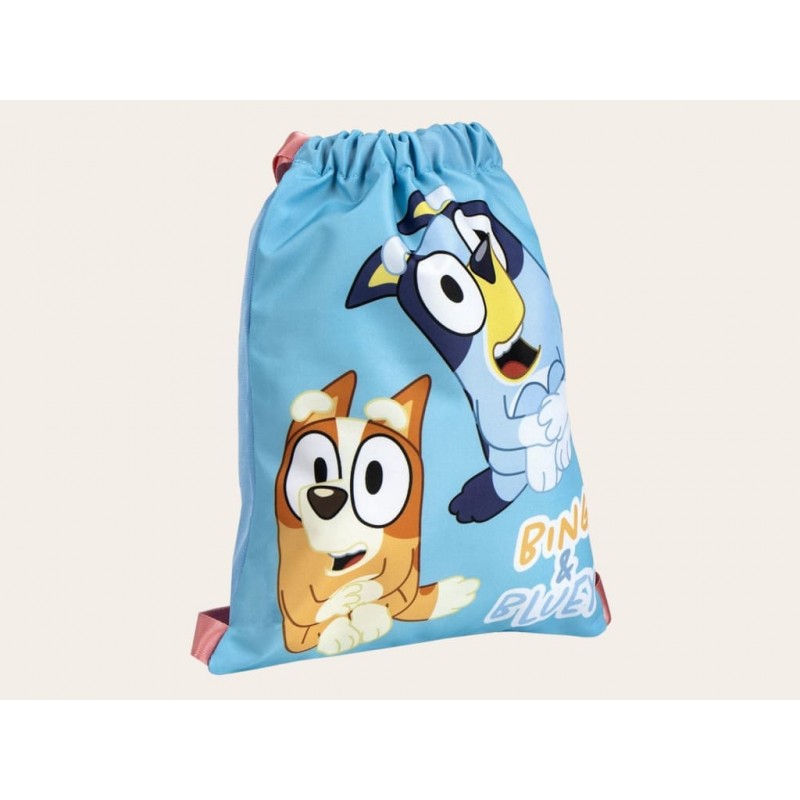 Saquito escolar Bluey y Bingo