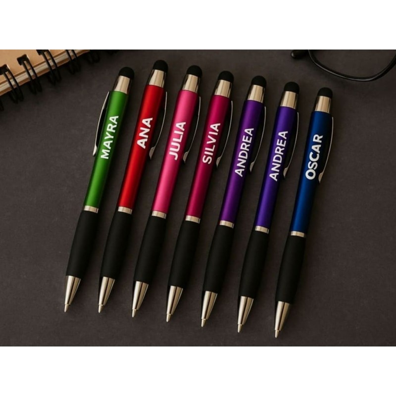 Bolígrafos LED personalizados con nombre