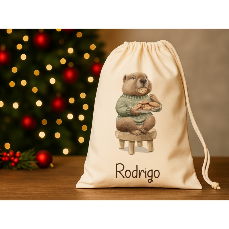 Saco de cuerdas de Navidad de Capibara Saco de cuerdas de Navidad de Capibara