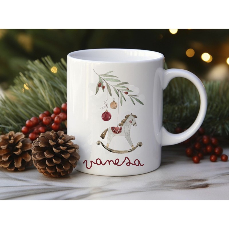 Taza de navidad con diseño de Caballito Taza de navidad con diseño de Caballito