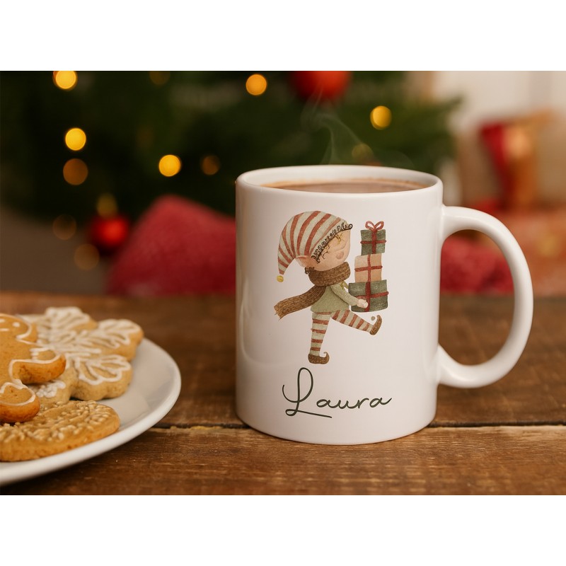 Taza de Elfo con Regalos Taza de Elfo con Regalos