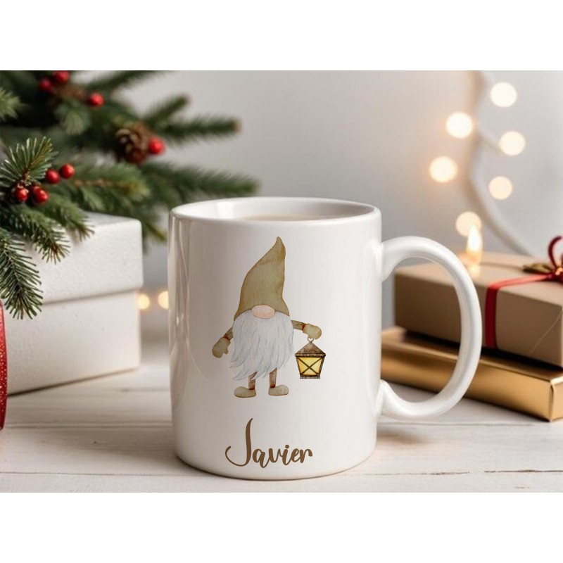 Taza de Navidad con diseño de Gnomo Taza de Navidad con diseño de Gnomo