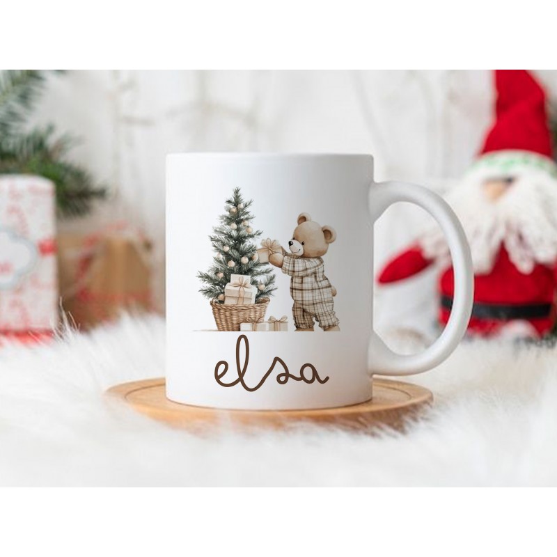 Taza de Oso de Árbol de Navidad Taza de Oso de Árbol de Navidad