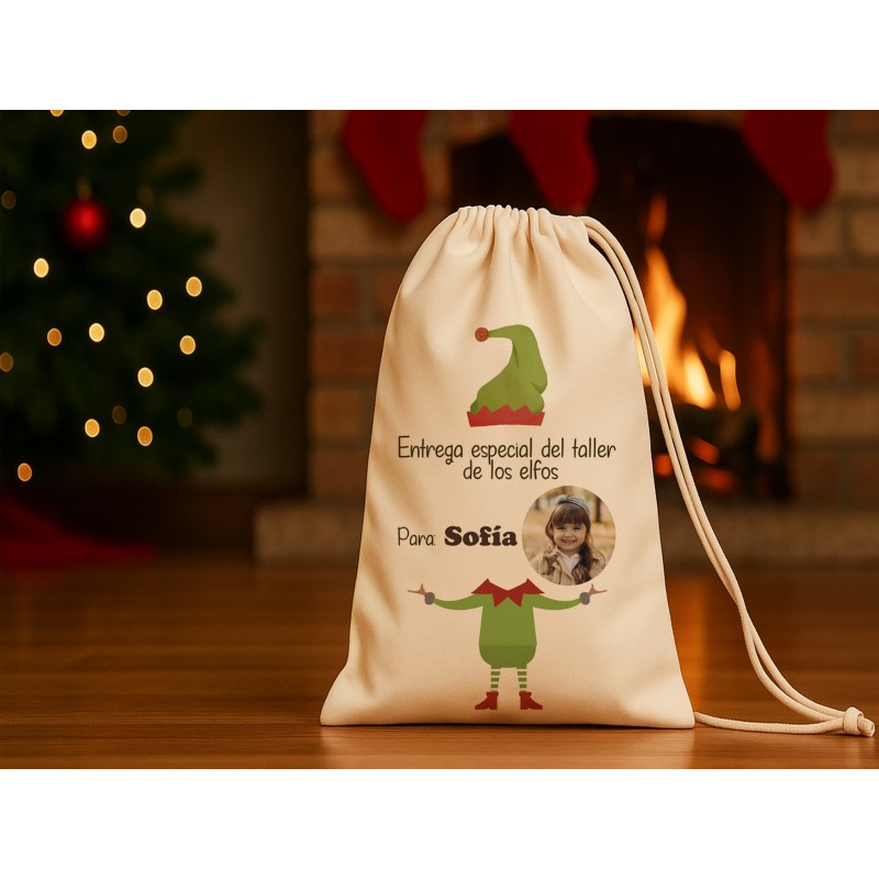 Saco de cuerdas con diseño de Elfo Saco de cuerdas con diseño de Elfo