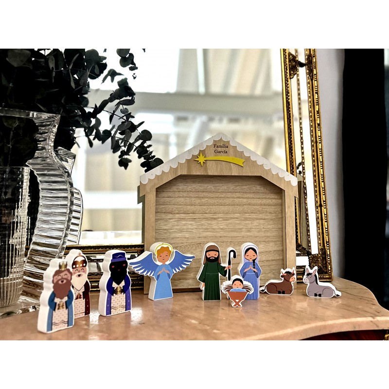 belén 10 piezas madera
