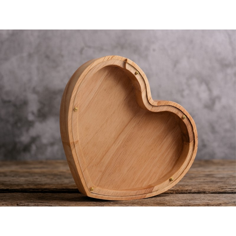 Hucha de madera personalizable con...