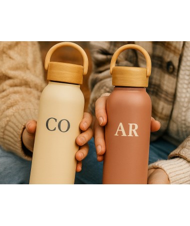 Botella mate con tapón de...