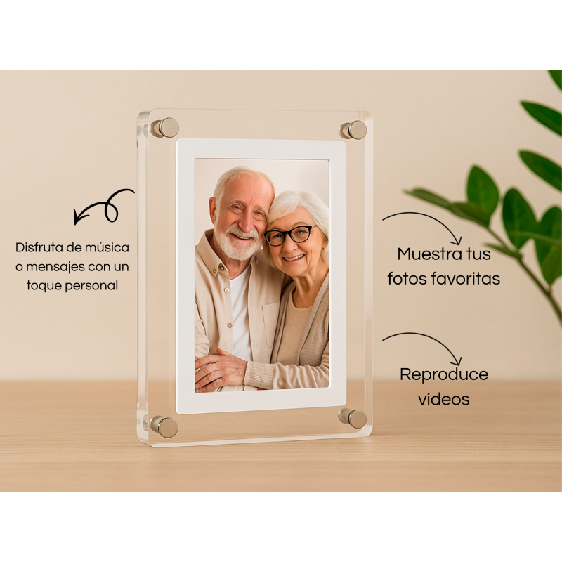 Marco de fotos digital con pantalla...