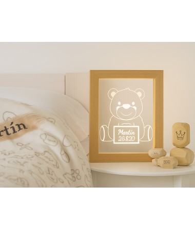 Lámpara LED con marco de...