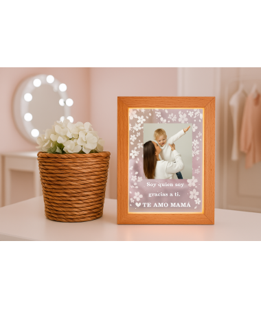 Lámpara LED con marco de...