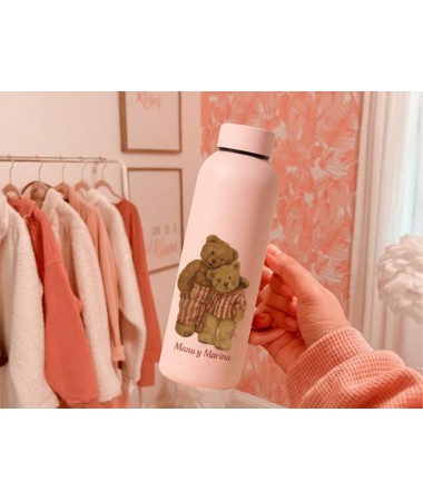 Botellas de colores con...