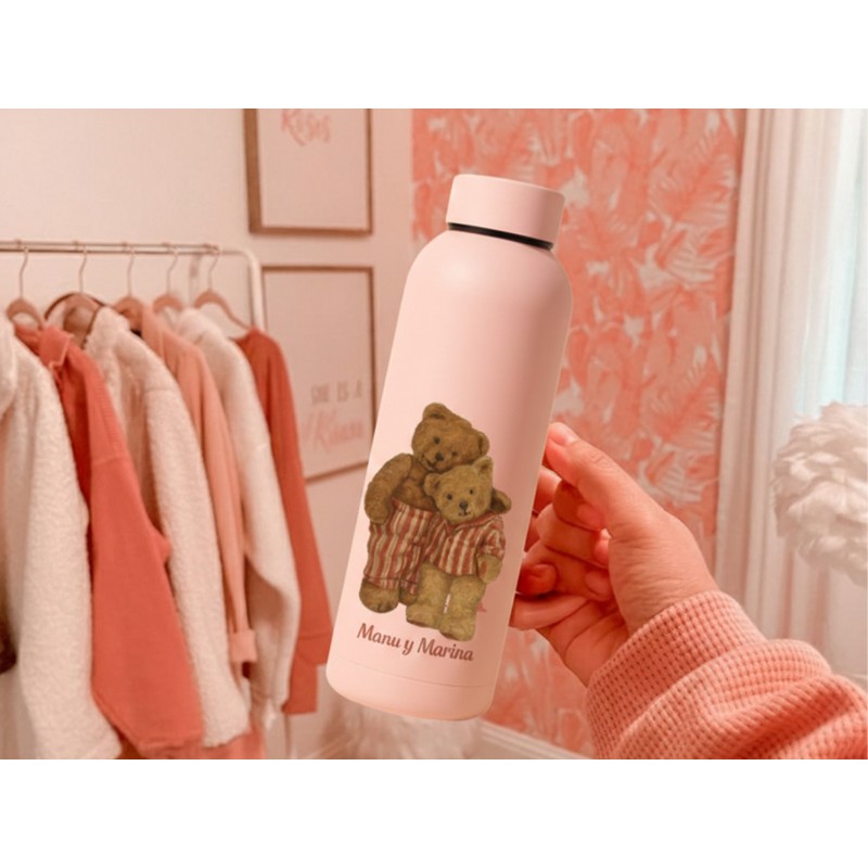 Botellas de colores con textura mate