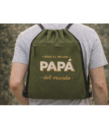 Mochila cuerdas PU Verde...