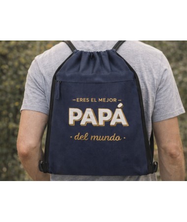 Mochila cuerdas PU azul...