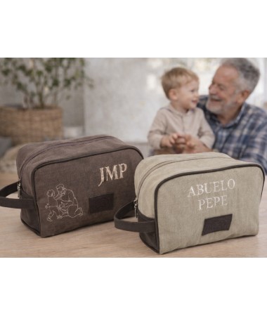 Neceser detalle marrón