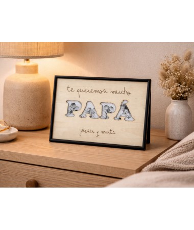 Cuadro Papá corte con foto
