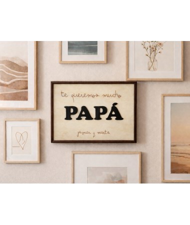 Cuadro Papá letras