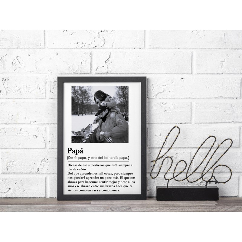 Cuadro con foto definición de Papá