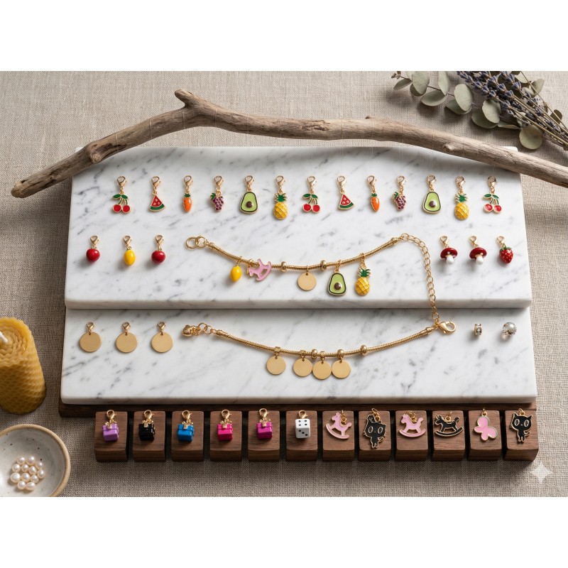 Pulsera con grabado+2charm de regalo