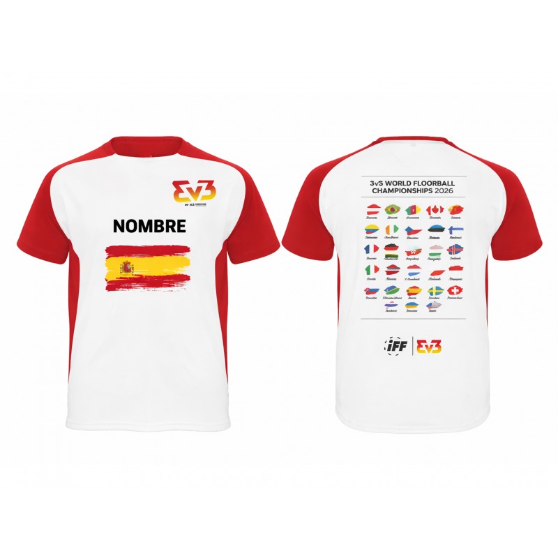 Camiseta con manga roja Floorball