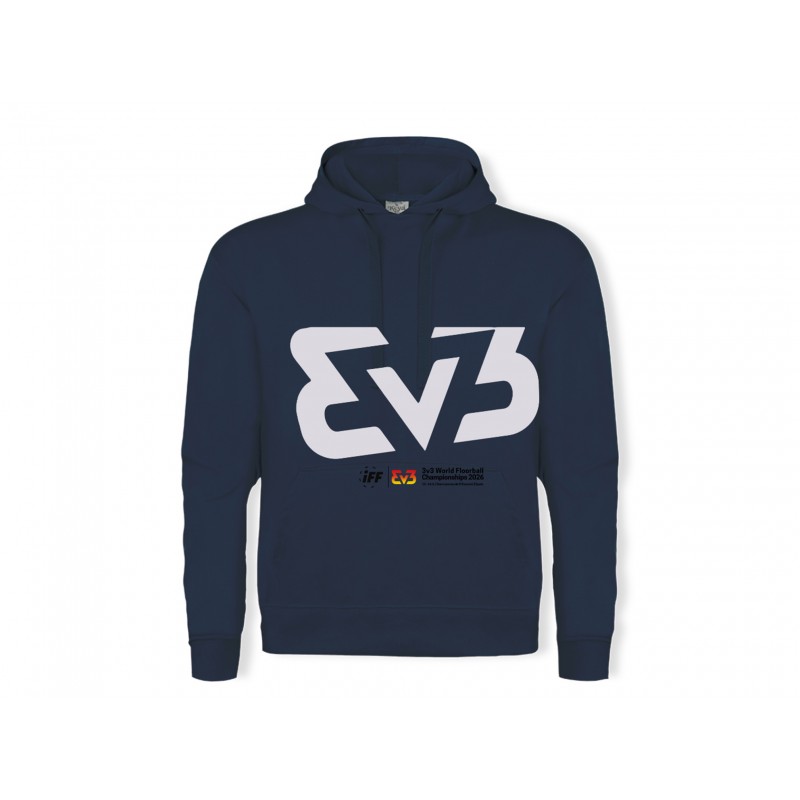 Sudadera con capucha azul Floorball